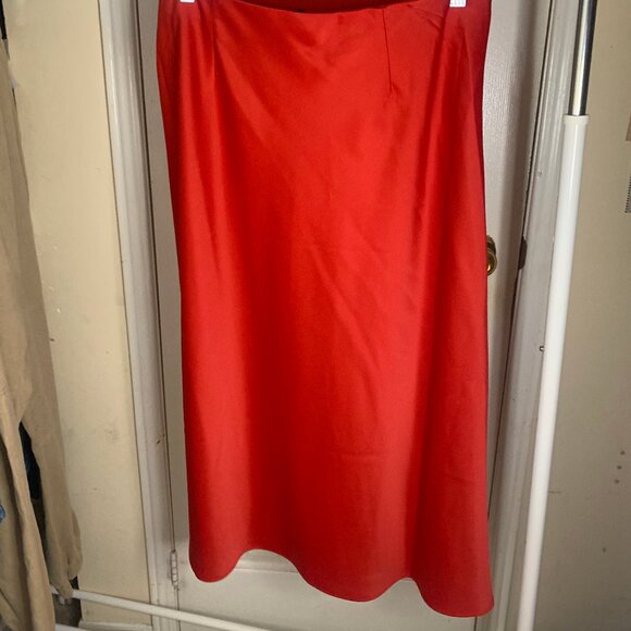 Dynamite Red Satin Midi Dress - Picture 2 of 2
